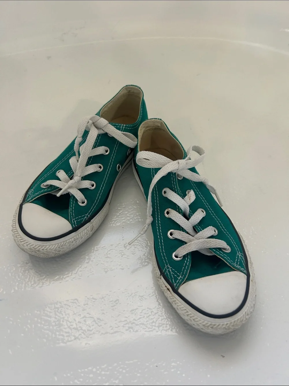 Converse Kids Teal Low-Top Canvas Sneakers
